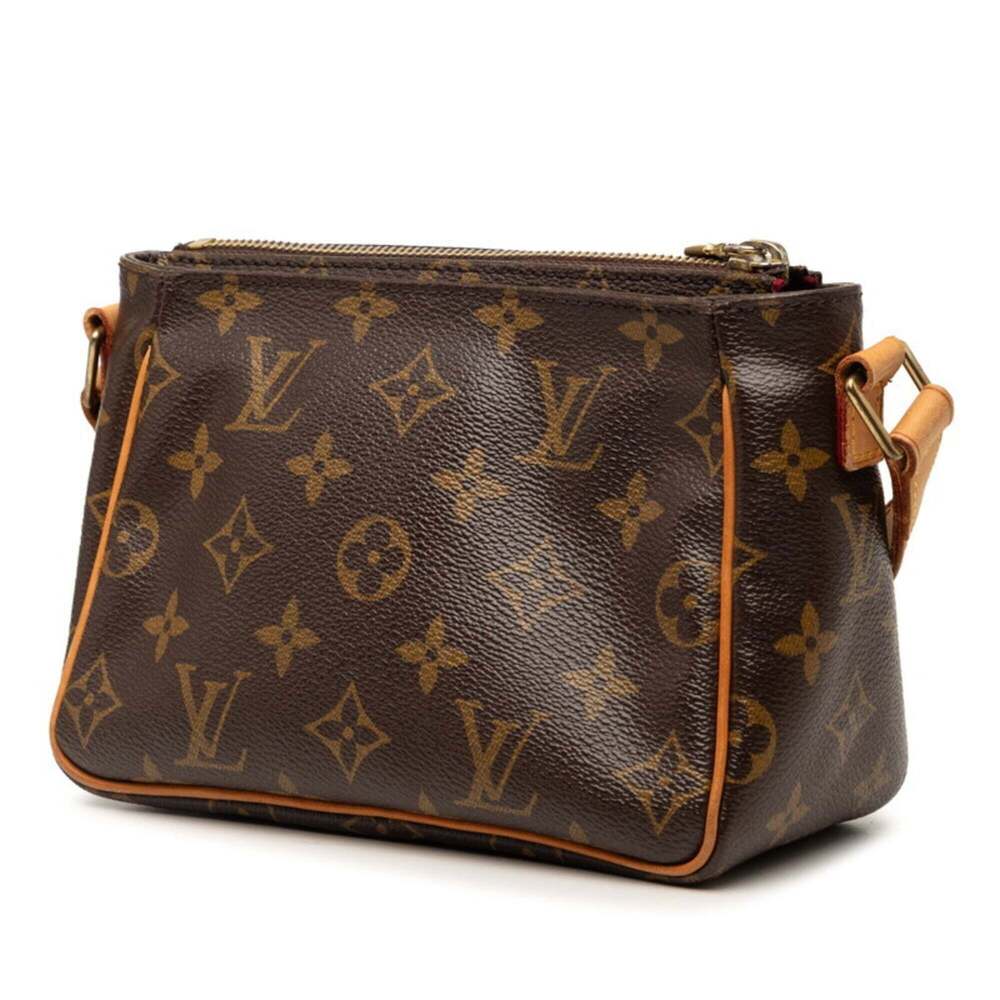 LOUIS VUITTON Authentic Brown Monogram Leather Shoulder Bag - Picture 2 of 6